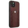 Etui BMW BMHCP13MRSPPR iPhone 13 / 14 / 15 6.1 czerwony/red hardcase Leather Curve Perforate